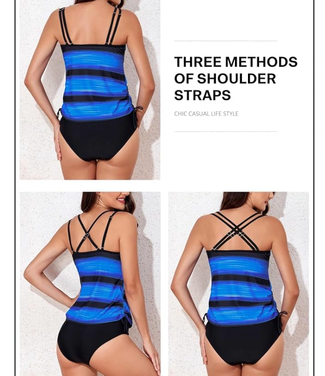 Women’s Two-Piece Strappy Tankini Swimsuit - Image 3