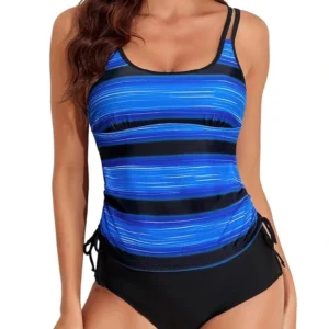 Women’s Two-Piece Strappy Tankini Swimsuit