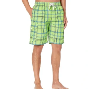 Green Men’s Big Miles Extended-Size Swim Trunks